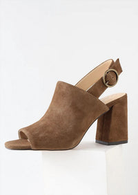 Sole Society Women's Juniah Slingback Peep-toe Mules in tobacco - women's shoe