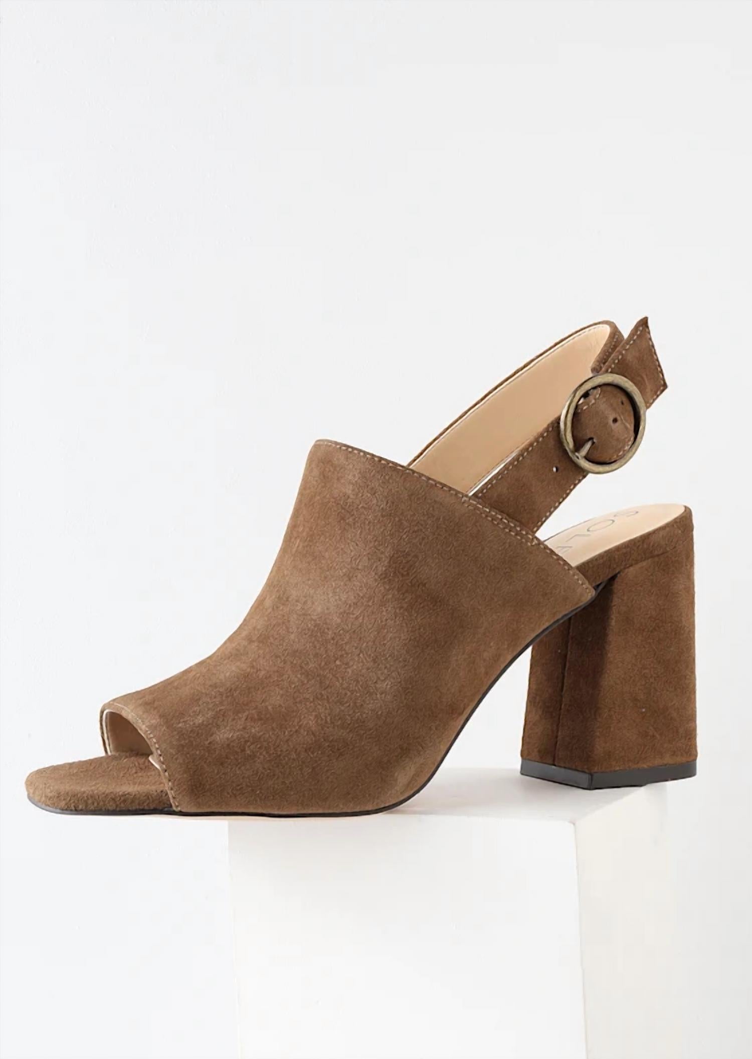 Sole Society Women's Juniah Slingback Peep-toe Mules in tobacco - women's shoe