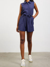 Skies Are Blue - Mira Collared Romper