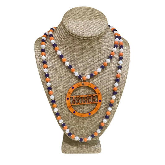 Sweet Ginger - Women's Astros Beaded Necklace