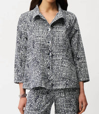 Joseph Ribkoff - Abstract 3/4 Sleeve Trapeze Jacket