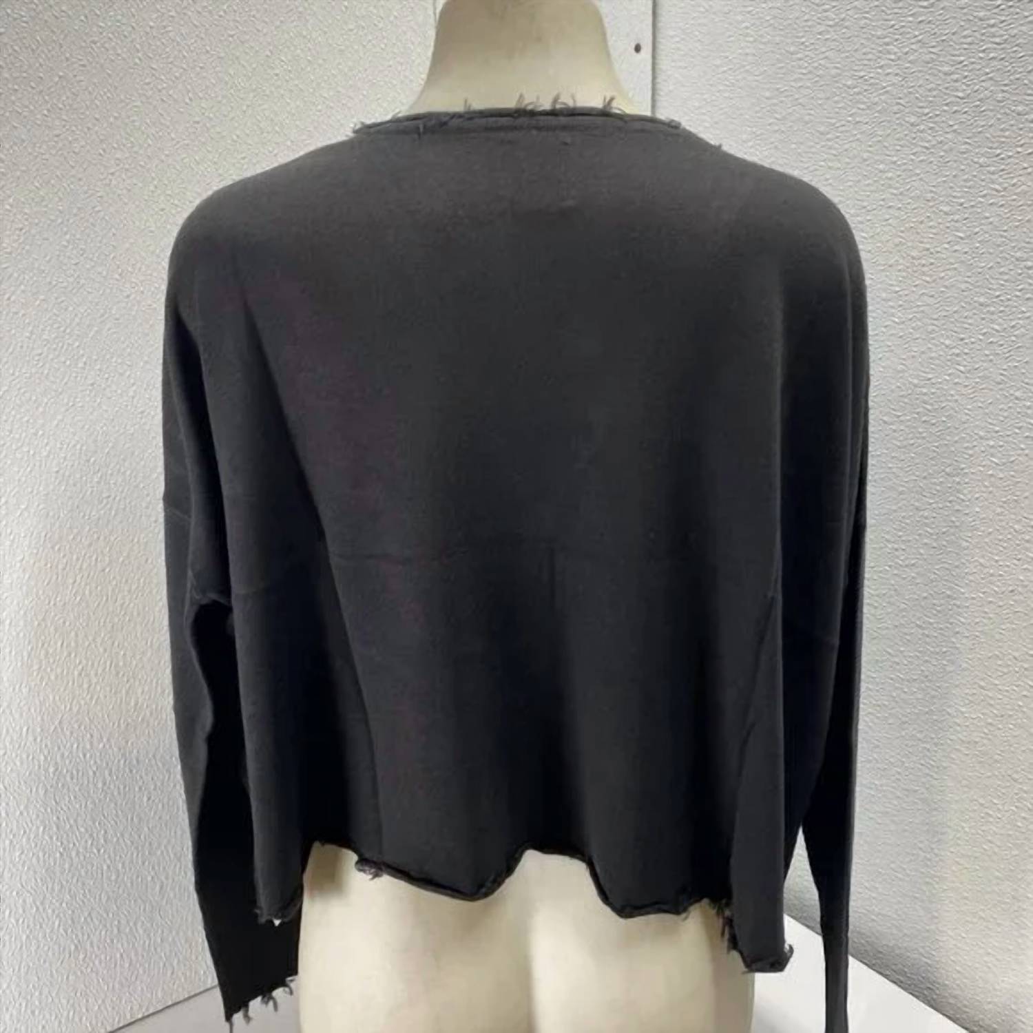 PLANET by Lauren G. Women’s Pima Cotton Cardigan in black - women's cardigan - alternate view