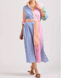 Shirty - Luna Striped Maxi Shirtdress