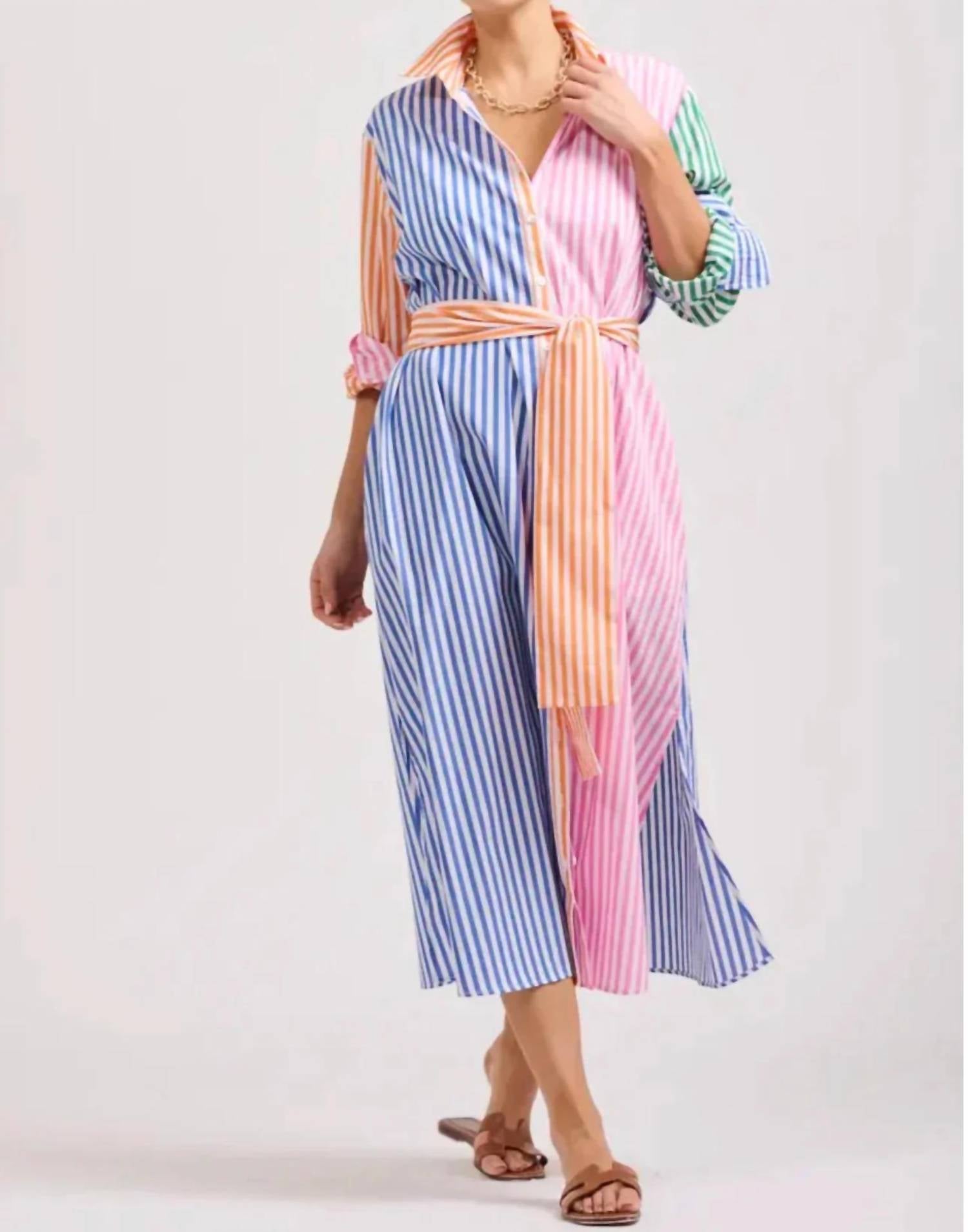 Shirty - Luna Striped Maxi Shirtdress
