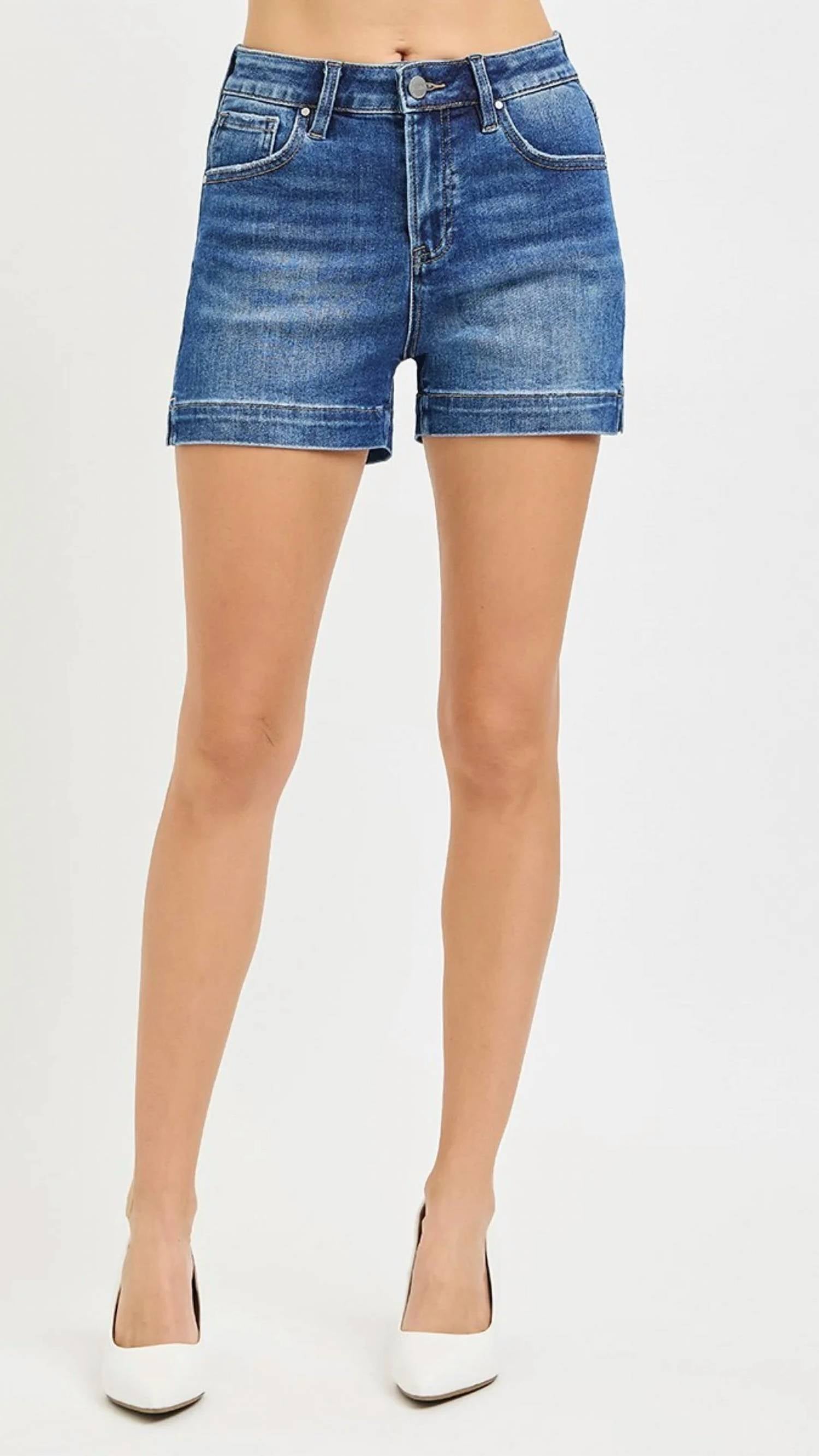 Risen - High Rise Side Slit Shorts
