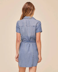 Bella Dahl - Short Sleeve Seamed Shirt Dress
