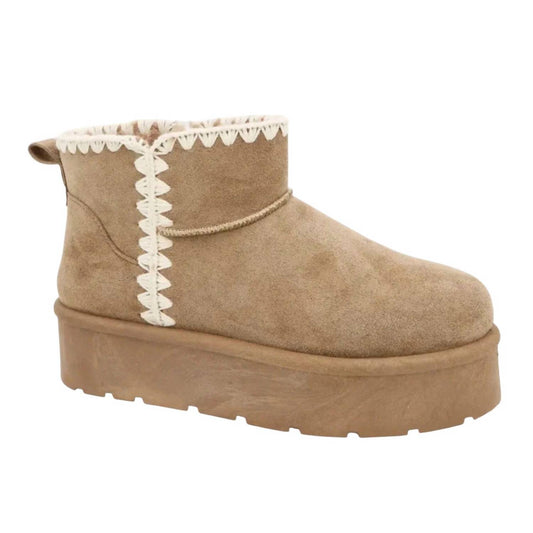 Bamboo - Women's Crochet Trimmed Bootie