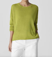 Eileen Fisher - Organic Linen Cotton Cord Crew Neck Top