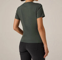 7Diamonds Modal Classic Tee in emerald - women's t-shirt - detail view