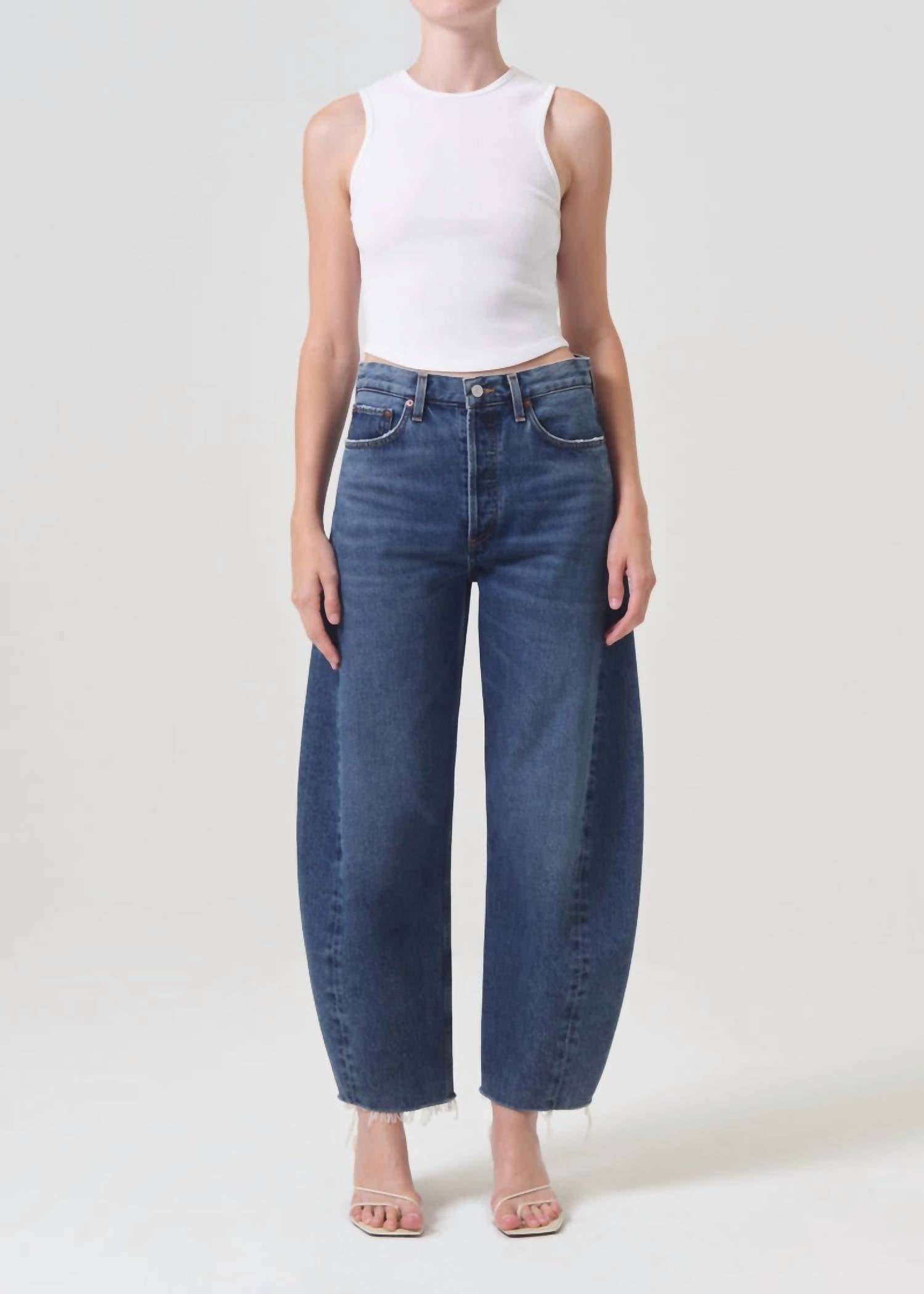 Agolde - Luna High Rise Pieced Taper Jeans