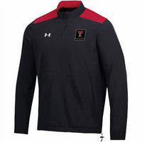 UNDER ARMOUR Men's Texas Tech Red Raiders Motivate Half-zip Top in black red - men's sweater