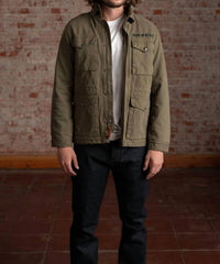 Iron & Resin Herringbone M65 Jacket in army - men's jacket
