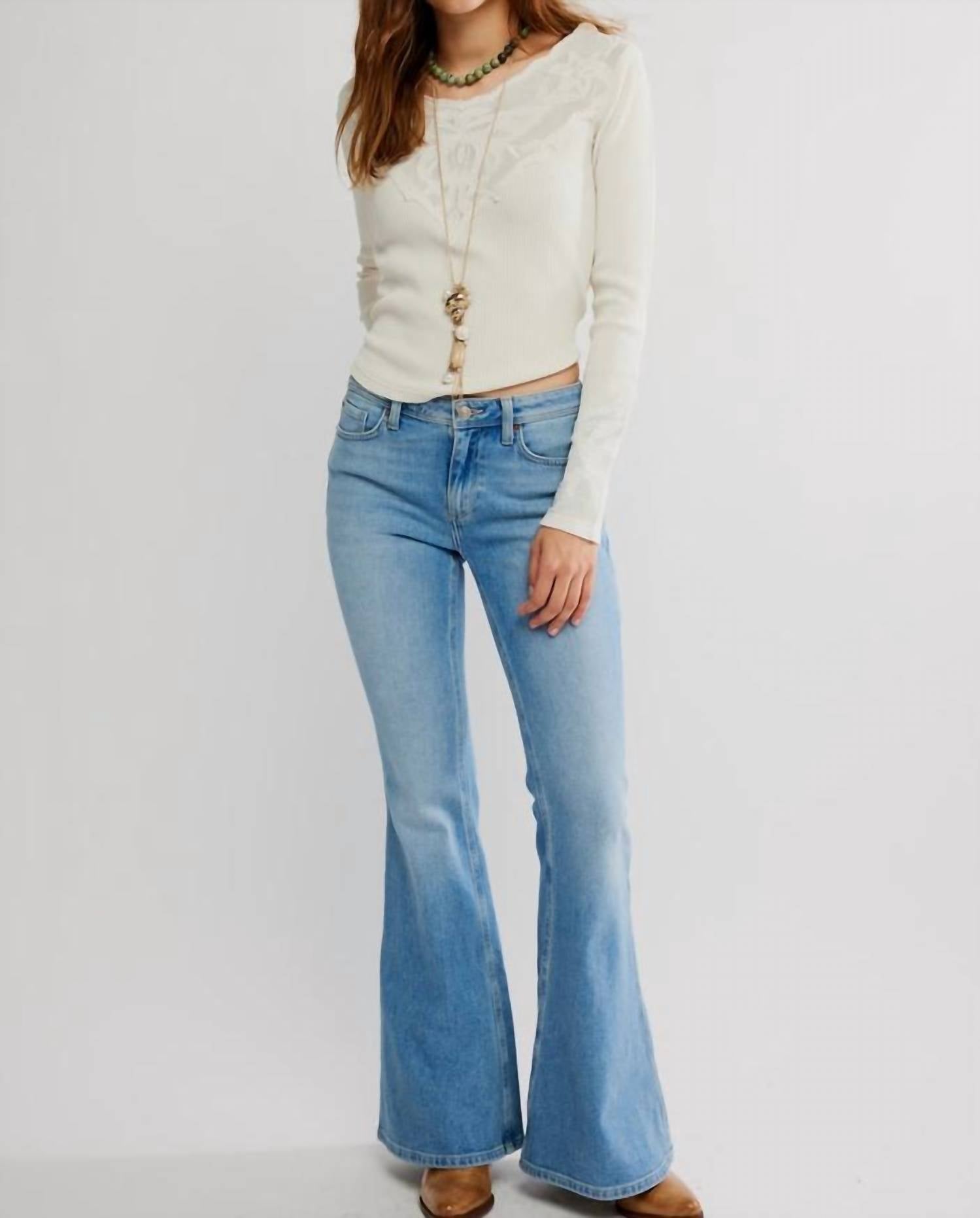 Free People Butterfly Cuff Top in sugar swizzle - women's long sleeve top - view 5