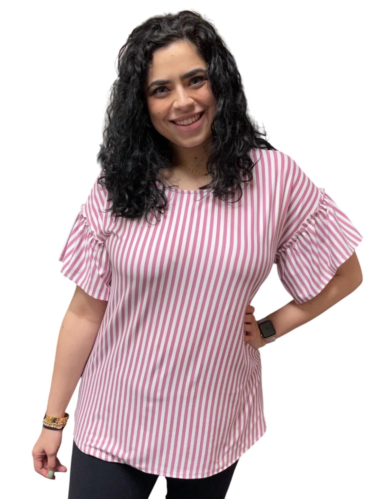 Sew In Love - Stripe Ruffle Top