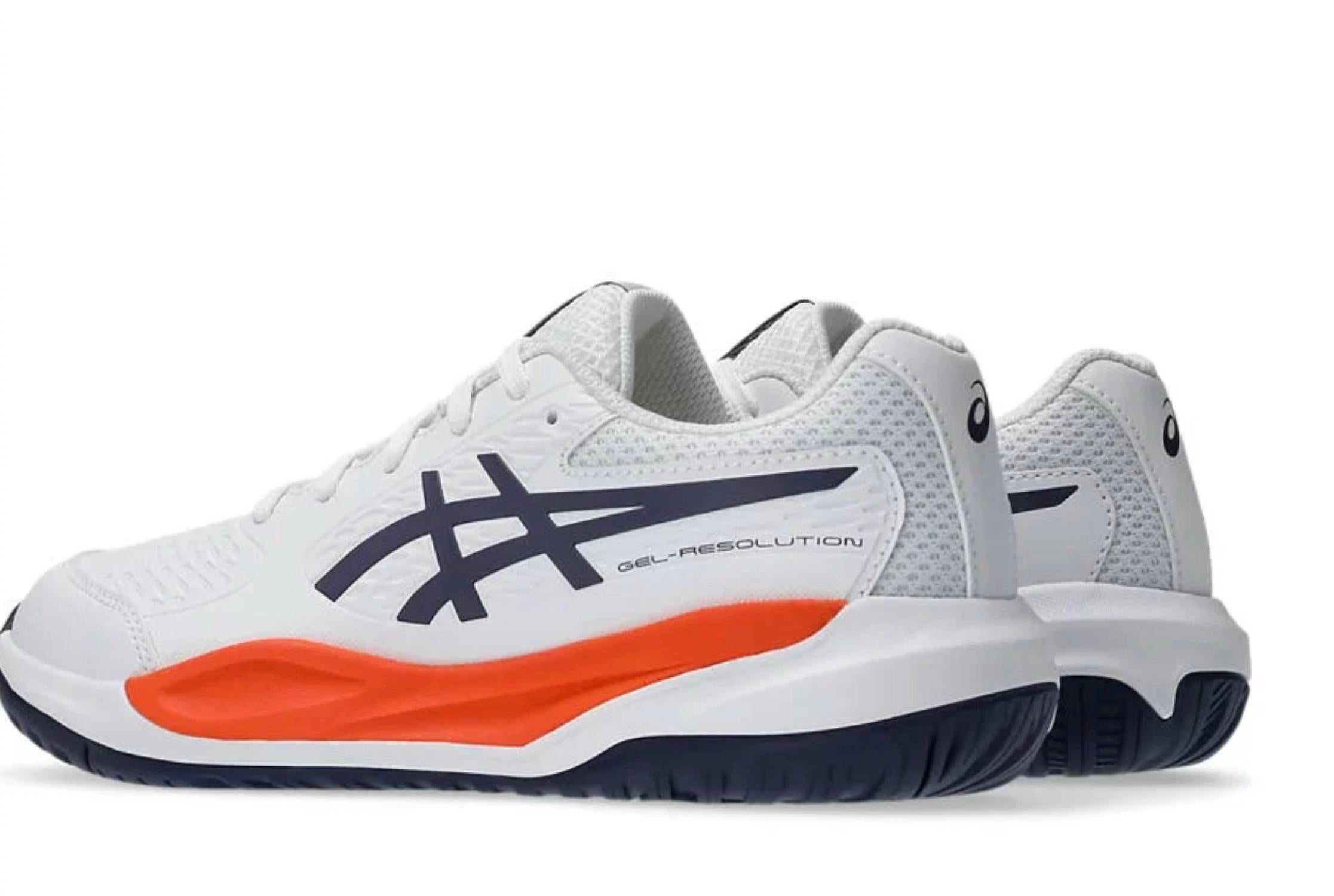 ASICS Grade School Kids' Gel Resolution Shoes in white greyish purple 1 - kids' sneaker - detail view