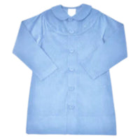 Lullaby Set Girls Long Sleeve Velvet Coat in blue - item - detail view