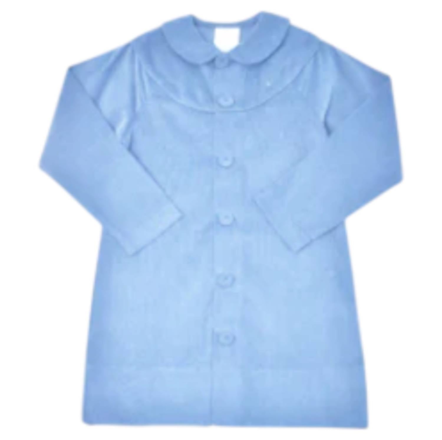 Lullaby Set Girls Long Sleeve Velvet Coat in blue - item - detail view