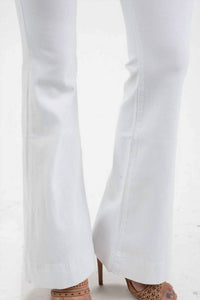 Judy Blue Cher Boho Bell Bottom Jeans in white - women's jeans - view 4