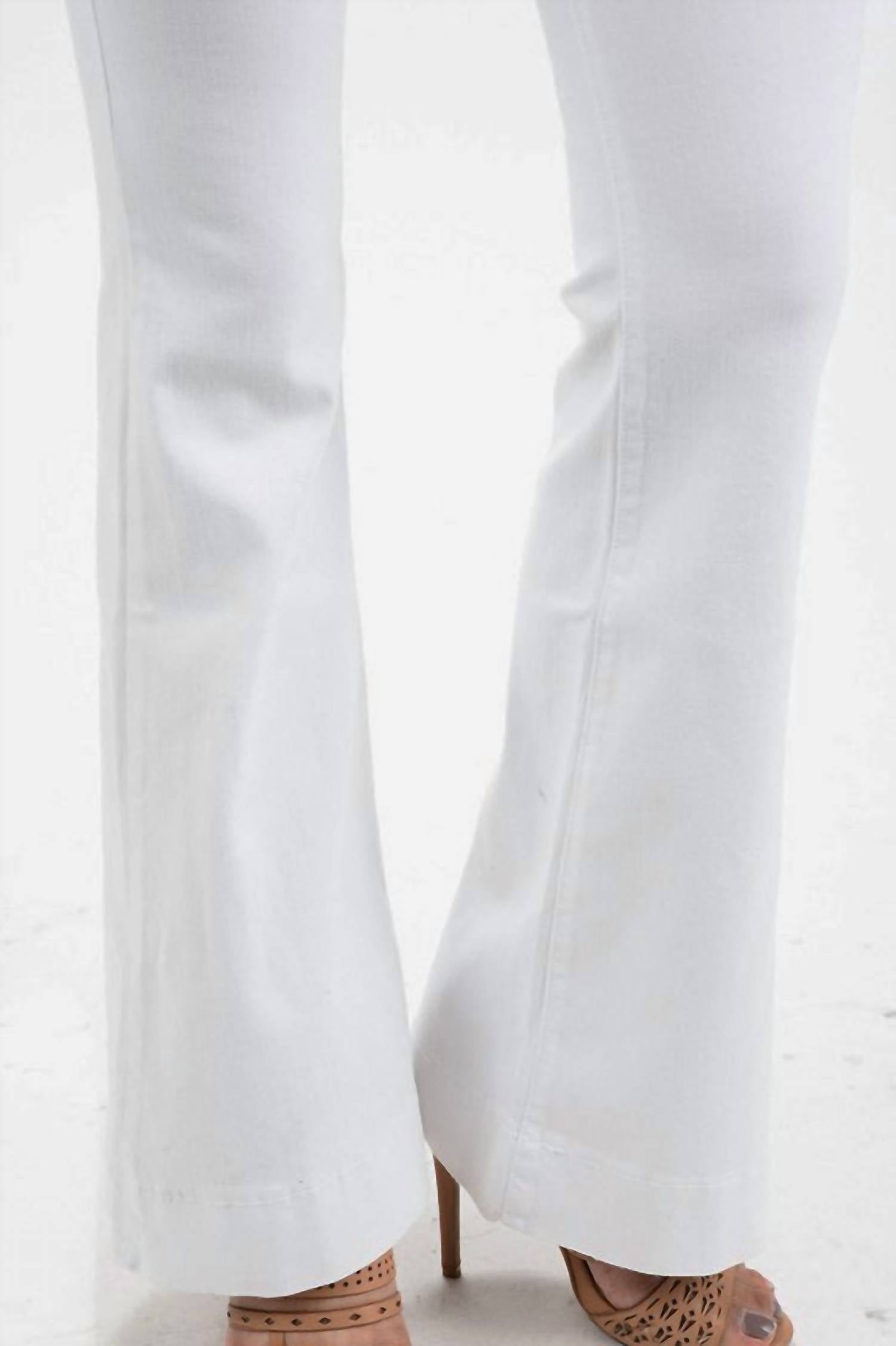 Judy Blue Cher Boho Bell Bottom Jeans in white - women's jeans - view 4