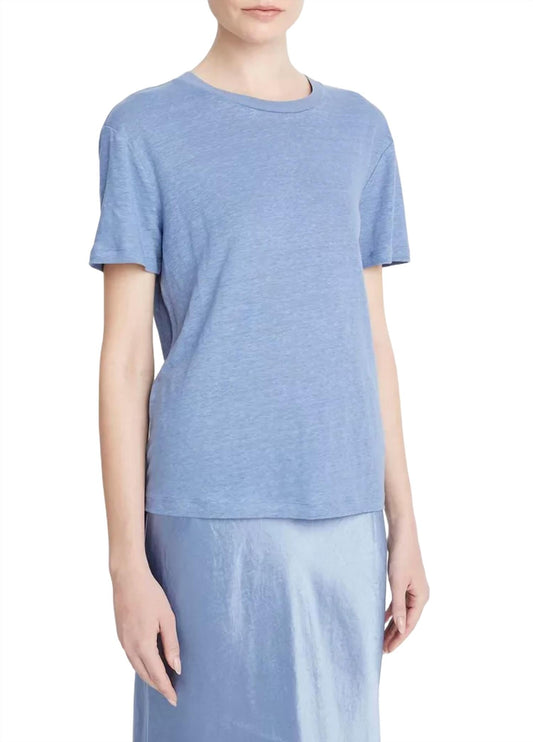 Vince - Linen Drop Shoulder Tee Top