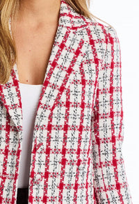 DREW Lina Blazer in plaid - women's jacket - detail view