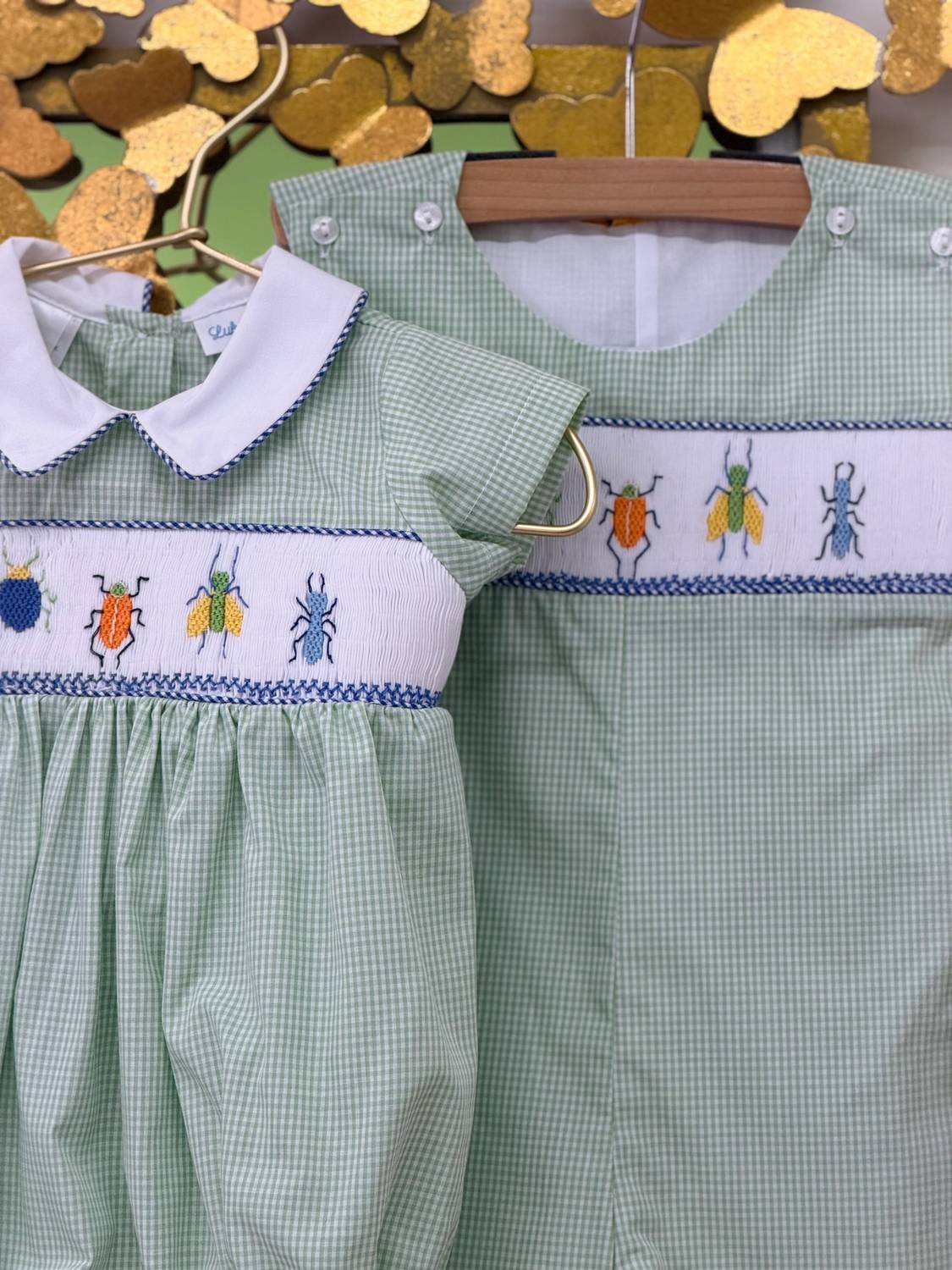 Lulu Bebe - Kids' Insect Smocked Shortall