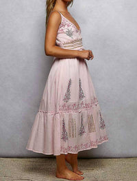 Pol - Smocked Waistband Floral Midi Dress