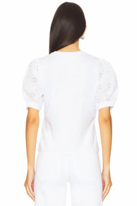 Frame - Lace Sleeve Tee
