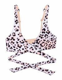 Beach Bunny Skylar Wrap Top in animal print - women's swimwear - alternate view