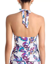 Johnny Was - REVERSIBLE HALTER RUCHED TANKINI