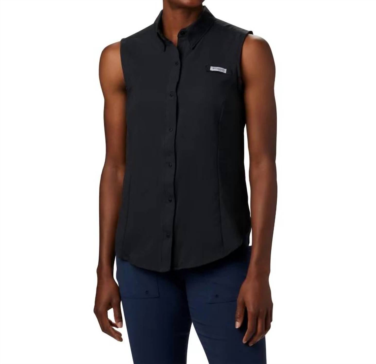 Columbia Performance Fishing Gear Tamiami Sleeveless Shirt in black 1 - women's shirt