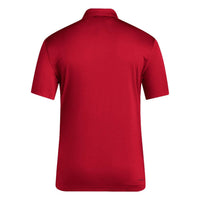 adidas Men's Texas Tech Coach Fashion Polo Shirt in red - men's shirt - detail view