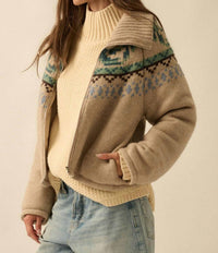 Promesa - Fair Isle Sweater Jacket