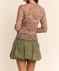 Davi & Dani - Metallic Sheer Mesh Top