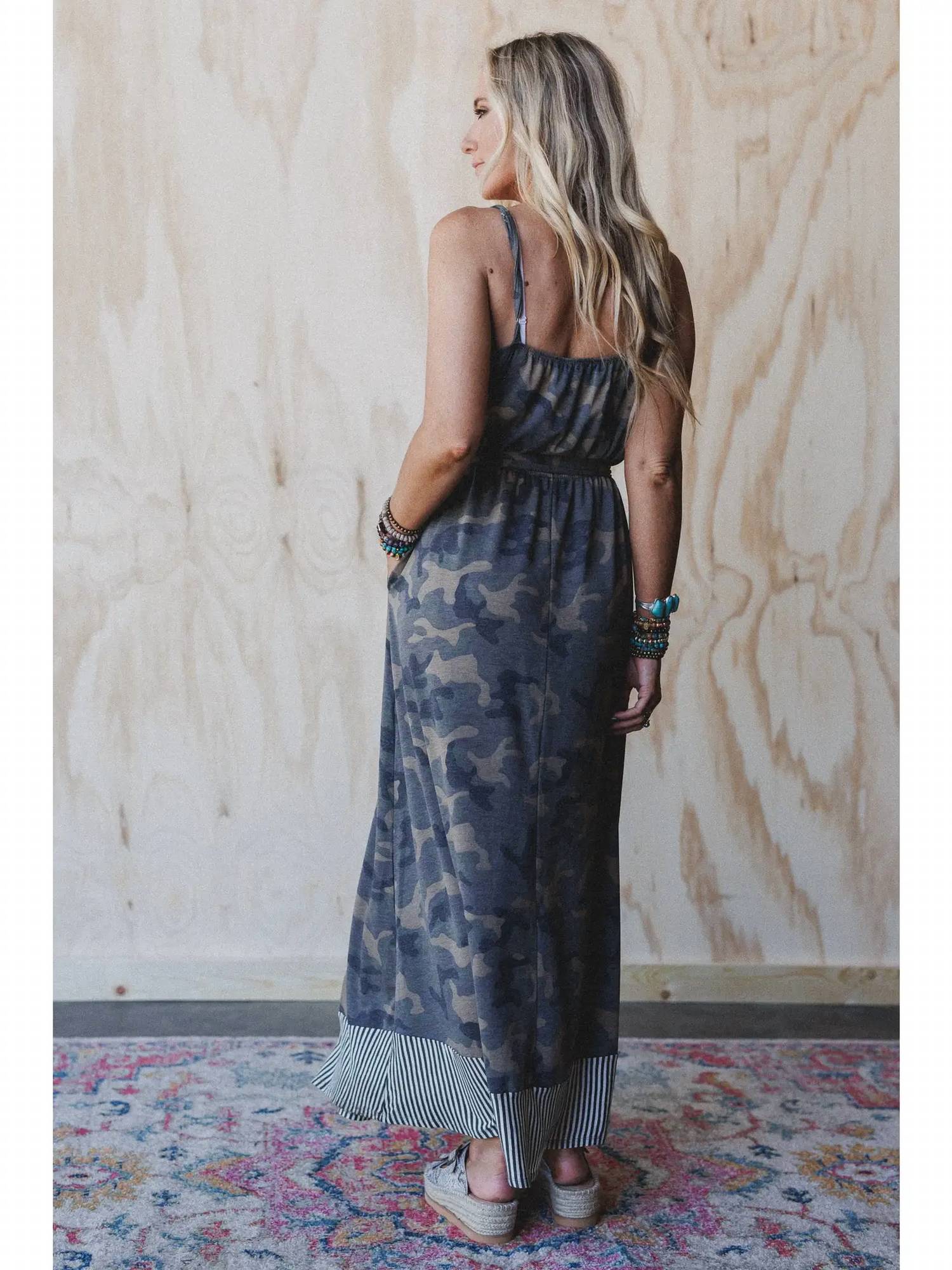 Three Bird Nest - Cadet Camo Print Dress