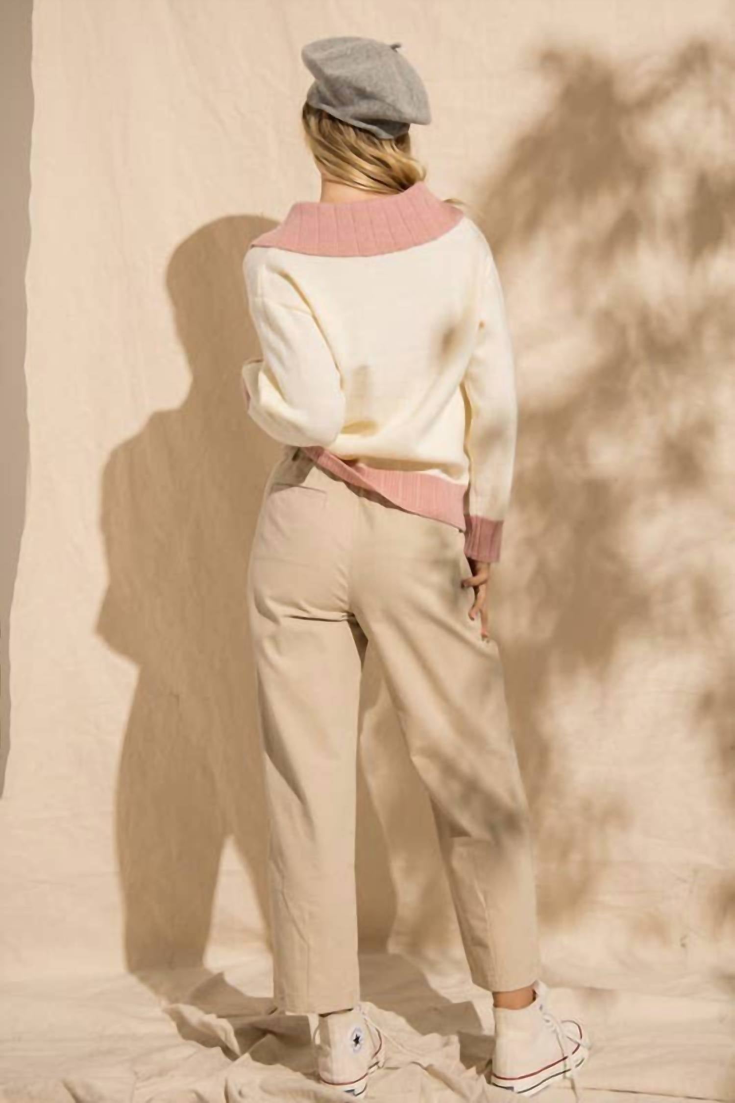 Papermoon - Jessi Colorblock Zip Sweater
