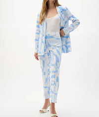 Joseph Ribkoff - Silky Knit Geometric Print Straight Leg Pull-on Pants