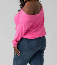 Minnie Rose - Cotton Cashmere Top - Plus