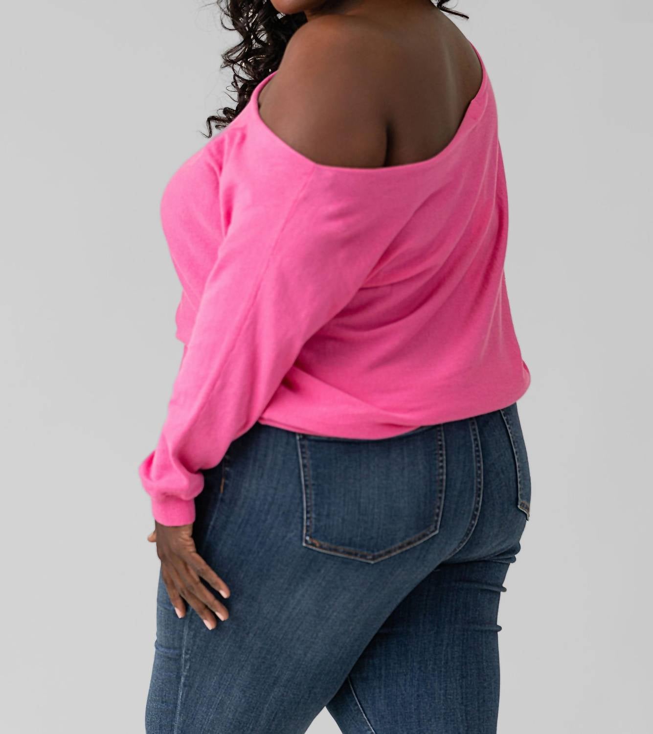 Minnie Rose - Cotton Cashmere Top - Plus