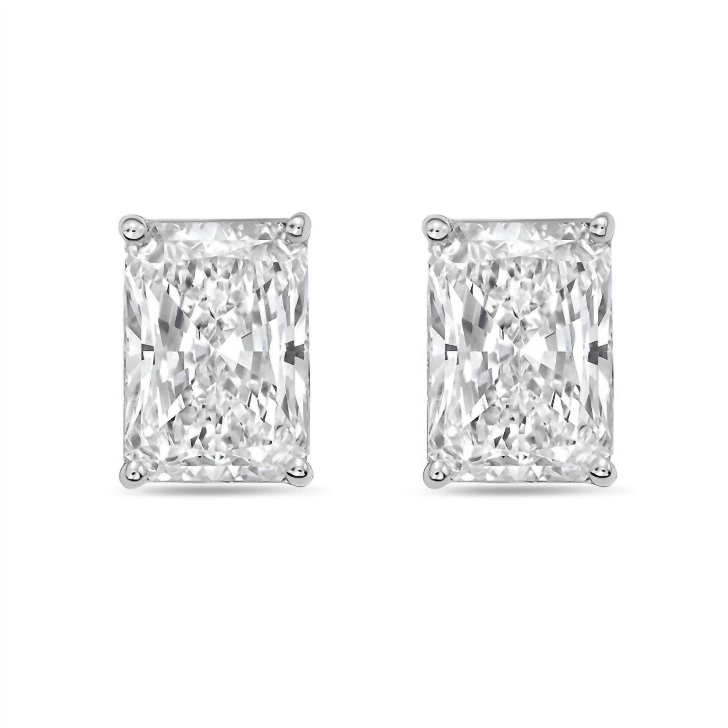 Diana M Jewels - Women's Radiant Lab-grown Diamond Stud Earrings (1.50 Tcw) - Petite