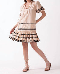 Celina Moon Jules Tier Dress in taupe 1 - women's dress