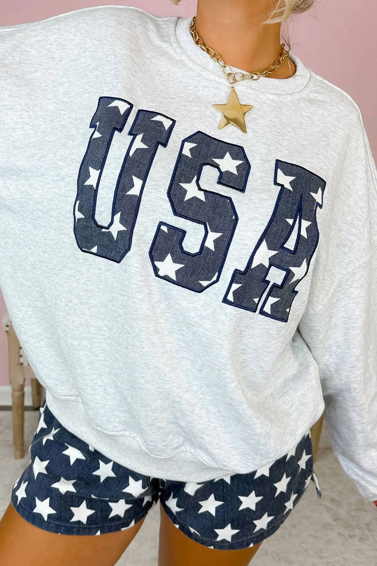 Sunday Edition - Party In The Usa Crewneck Top