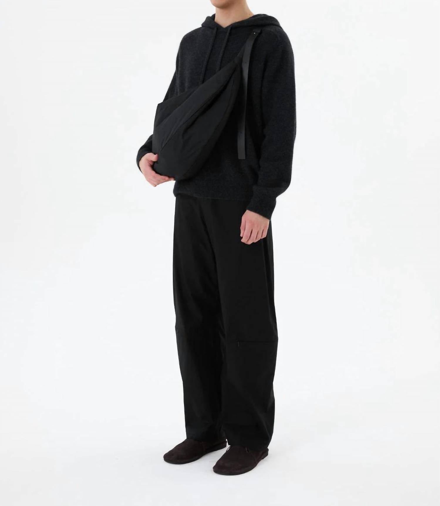 Shop Amomento - Curved Zip Banding Pants