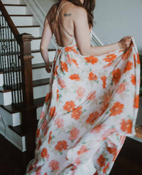 The Clothing Company - Front Pleats Detail Maxi Flower Dress