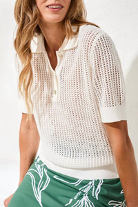 Tribal - Short Sleeve Polo Sweater