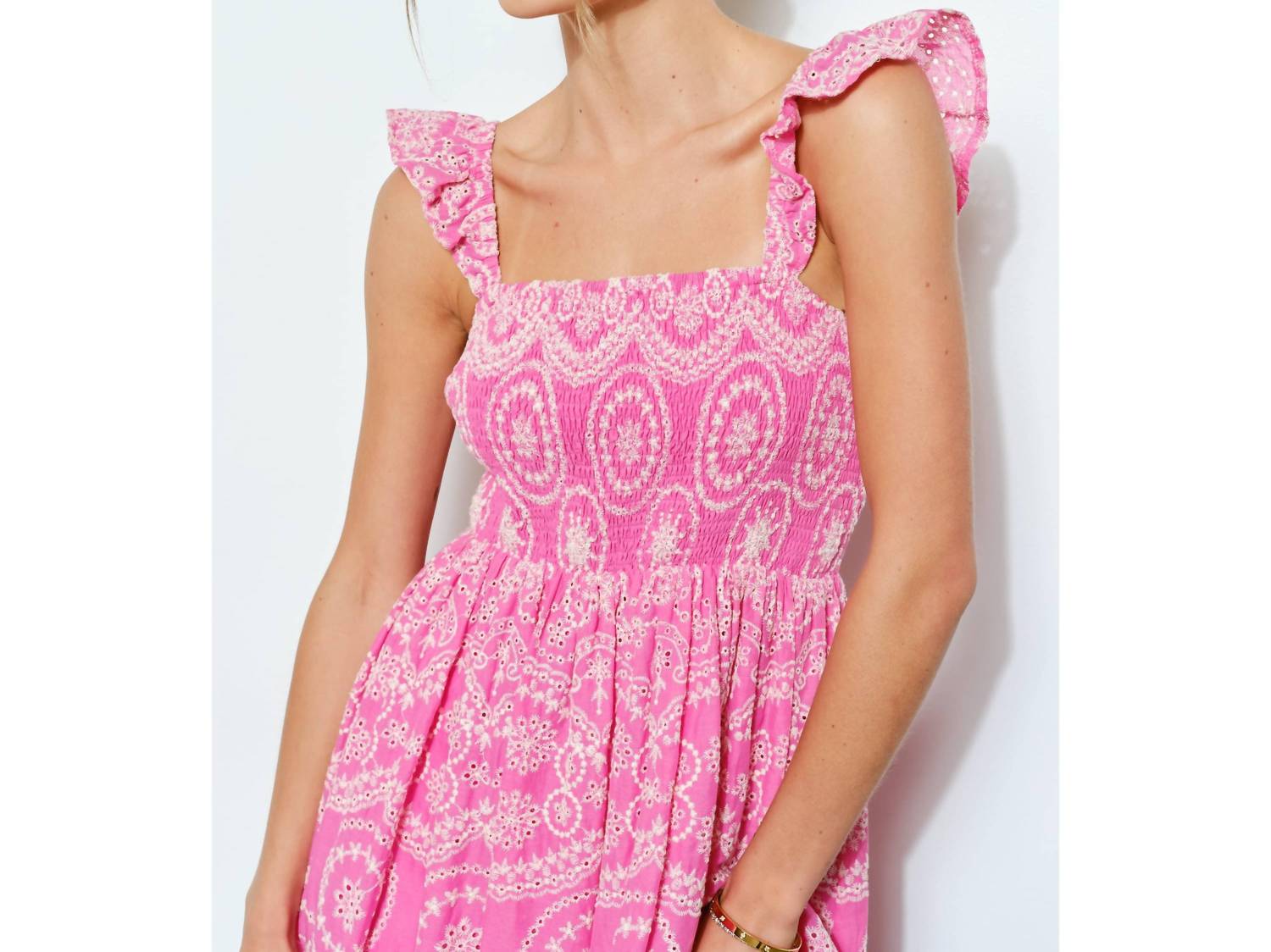 Ina Fashion - Alessia Eyelet Midi Dress