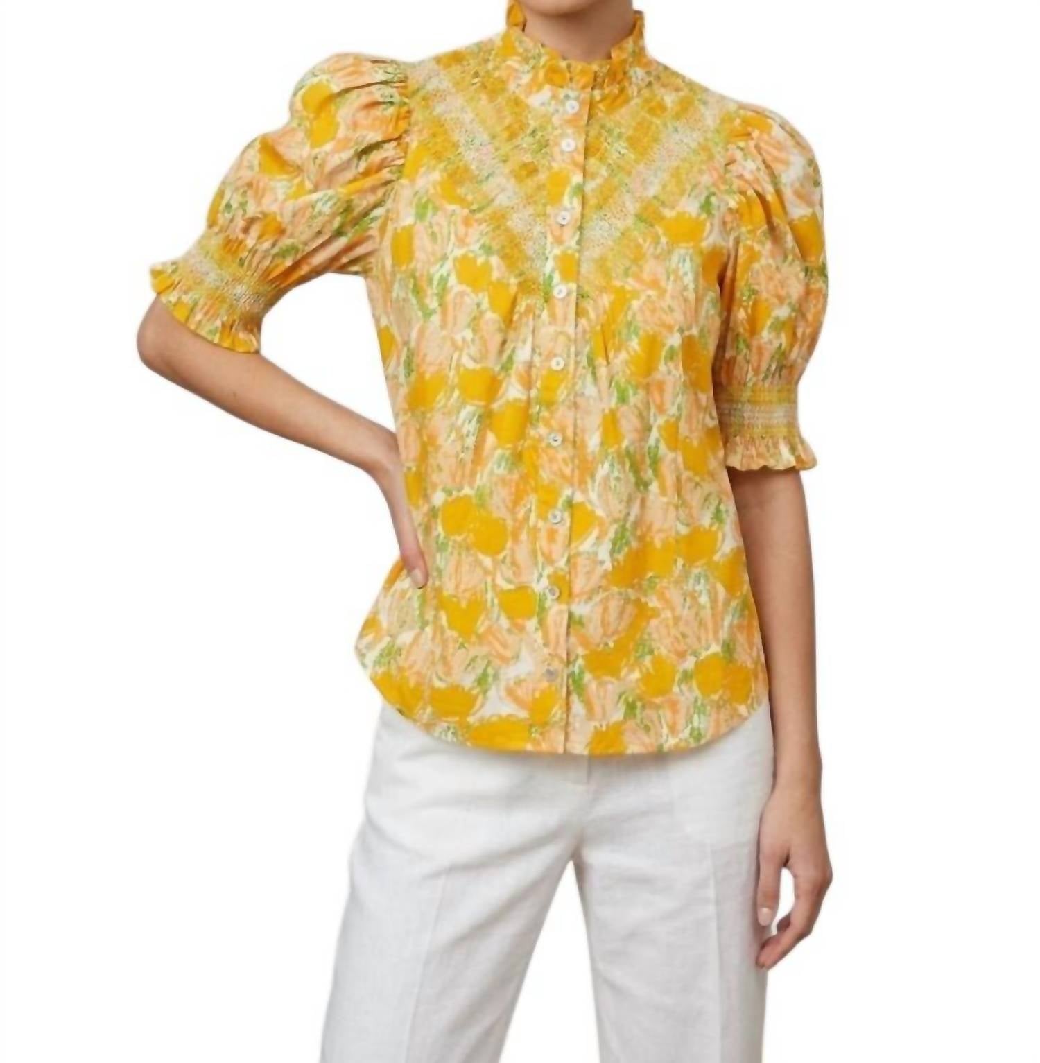Hope For Flowers - Short Sleeve Smocked Shirt
