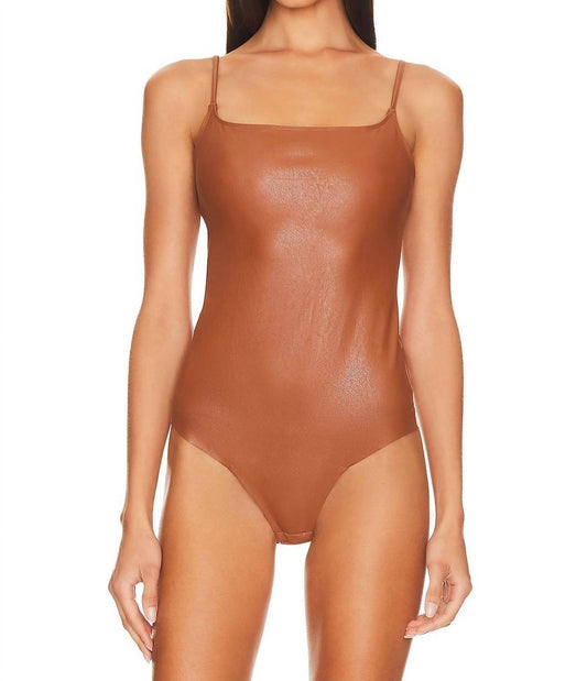 Commando - Faux Leather Cami Bodysuit
