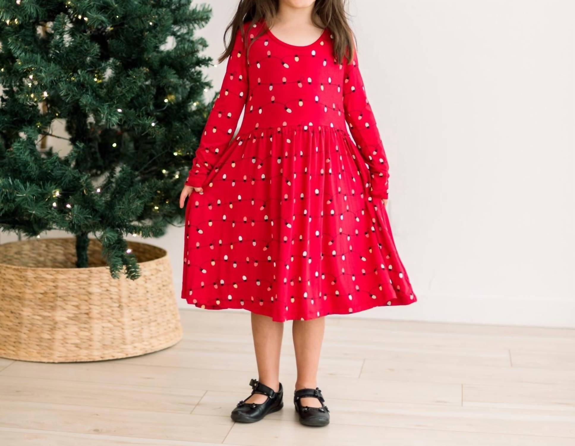 Kickee - Kid's Long Sleeve Twirl Dress With Pockets