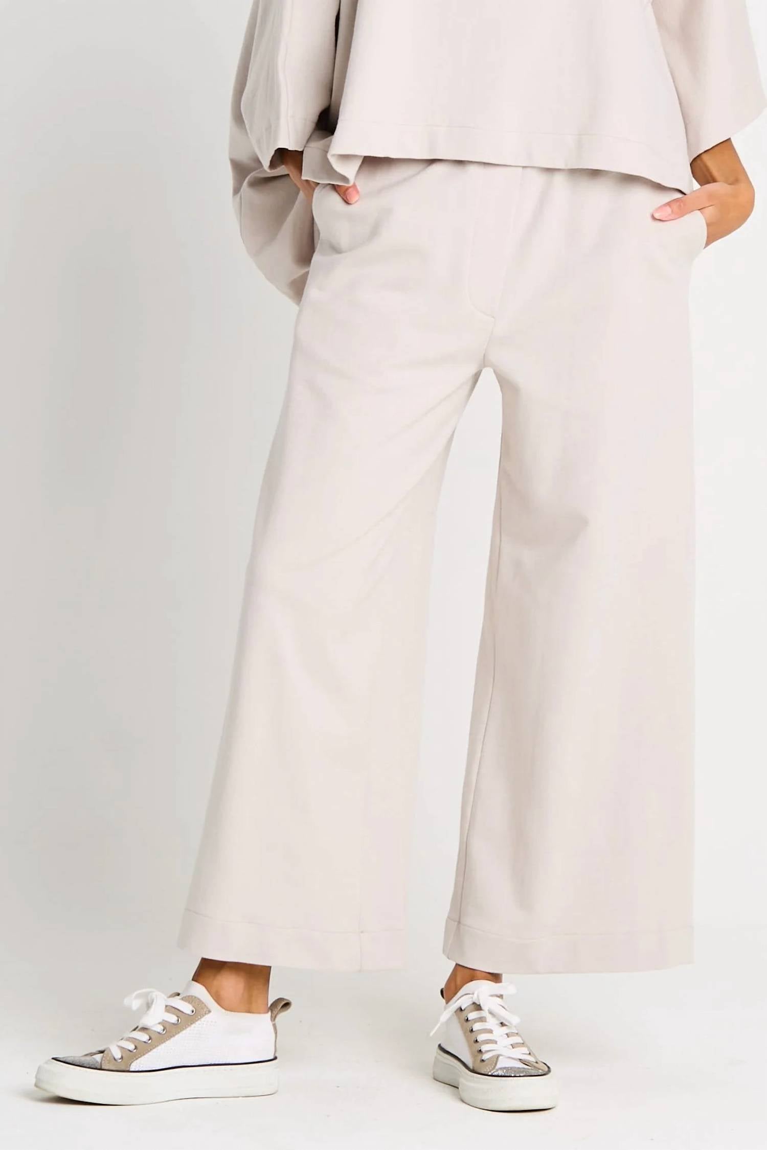 Planet By Lauren G. - French Terry Flooded Pants